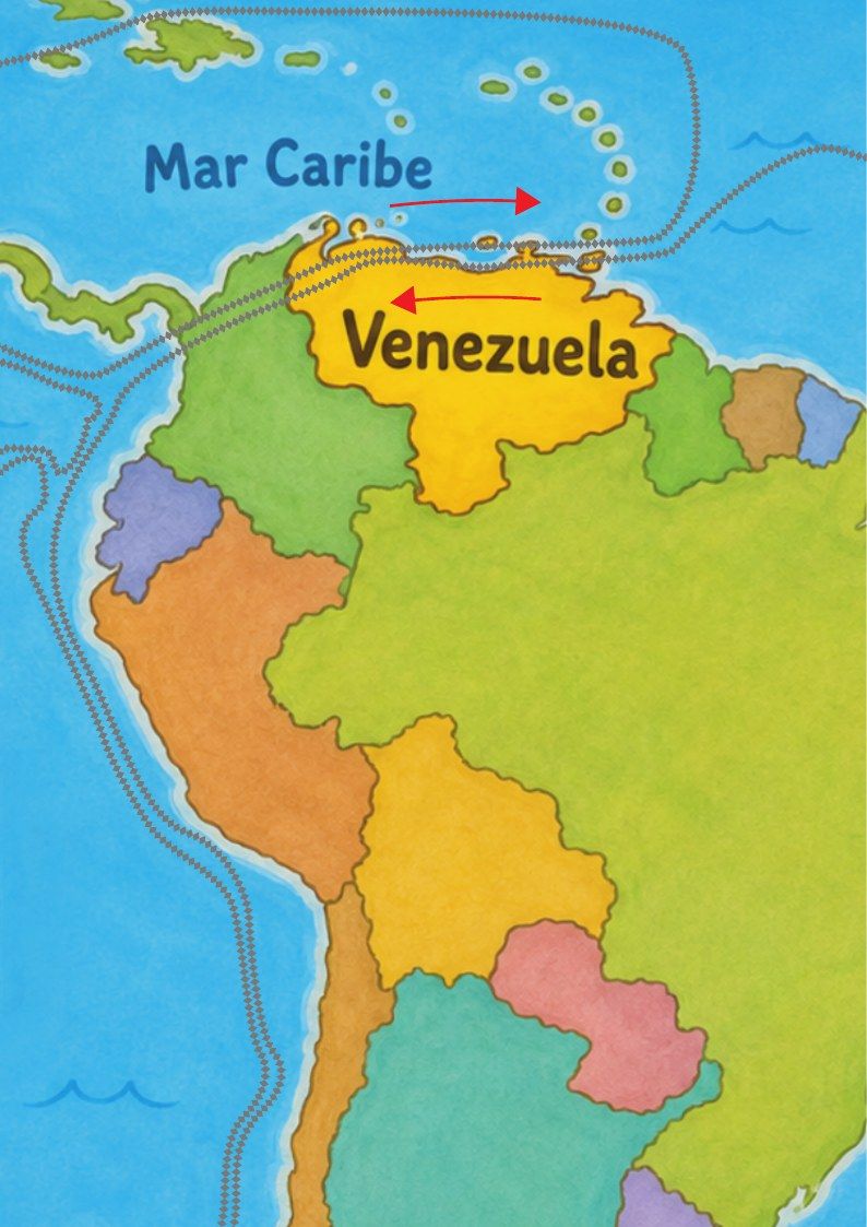 Mapa ilustrado de Venezuela